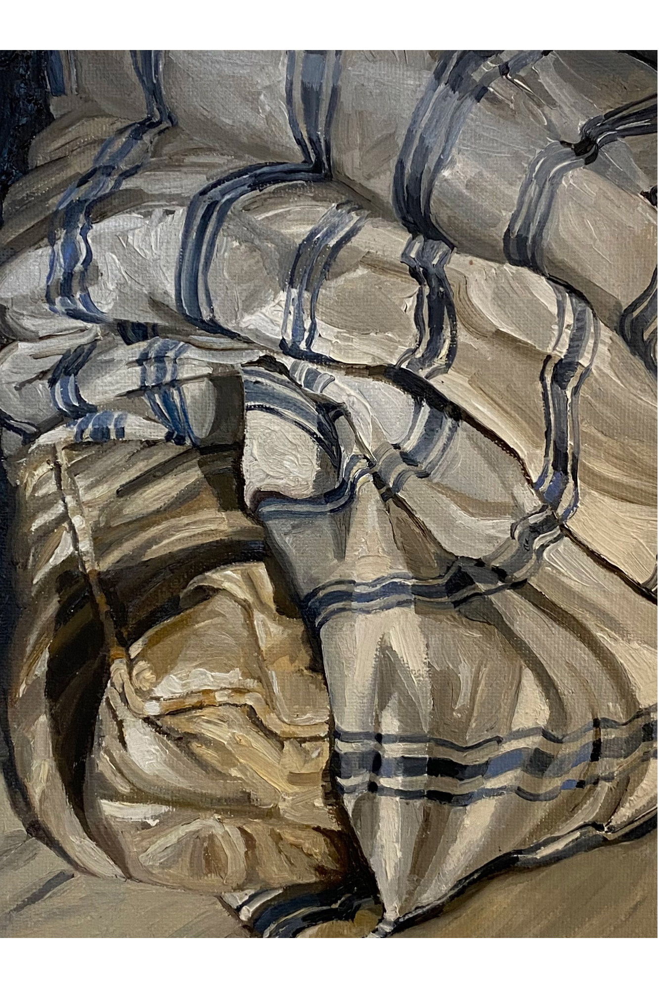 W.K.Lyhne: Three-study(II)-2019-Oil-on-linen-18cmx24cm