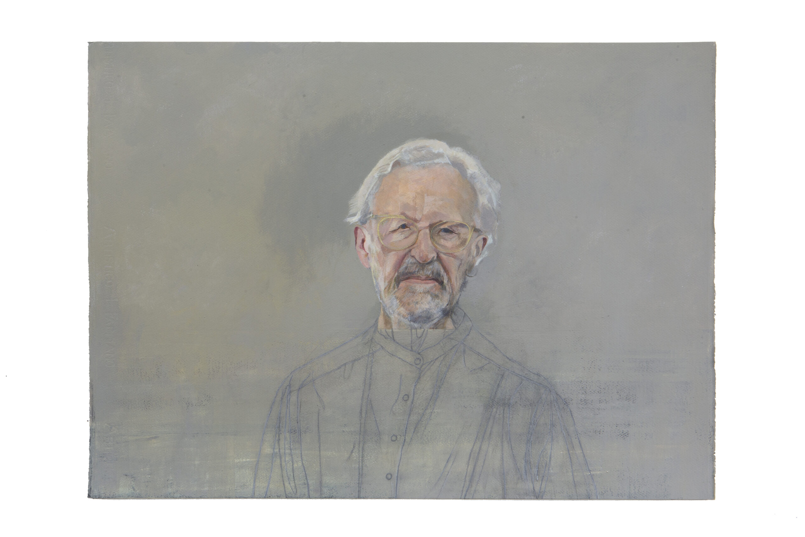 Stuart Brisley: R Y Sirb Curator of Ordure (2022) Acrylic on archival paper, 56 x 76.8 cm