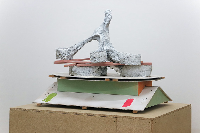 Harley Kuyck-Cohen: Allotment Assemblage (2018); Concrete, Foam, Wood, Sand. 70x60x80