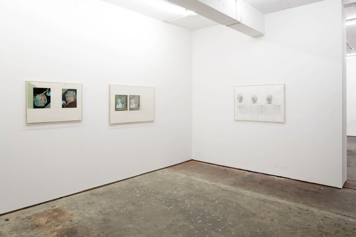 Stuart Brisley: Recent Paintings from the Museum of Ordure at Lungley gallery, London. Install