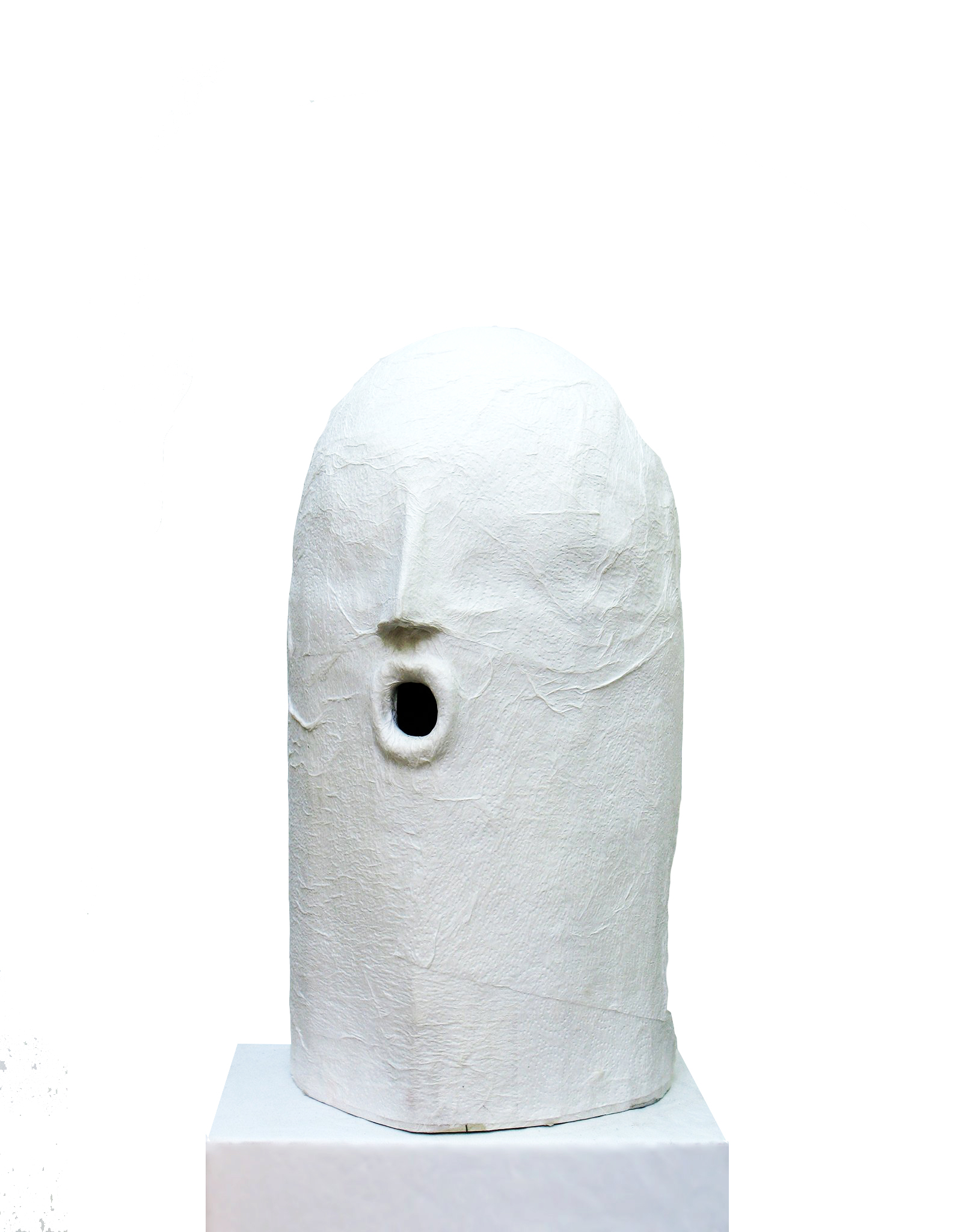 David Harrison One in the Eye (Mobile Glory Hole), 2012 Paper towels, cardboard and mixed media 44 x 22 x 24 cm 17 3/8 x 8 5/8 x 9 1/2 in