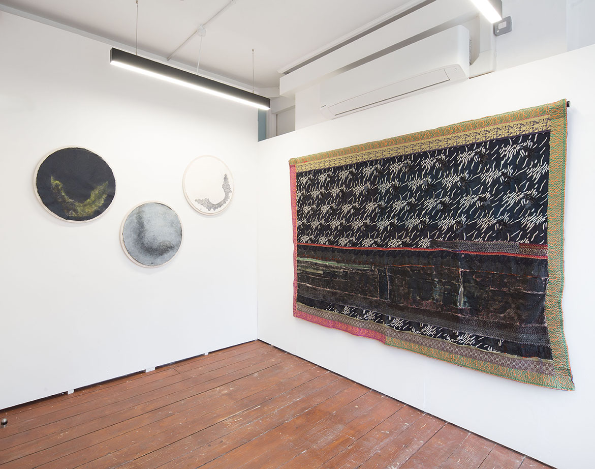Maya Balcioglu: Recent Drawings and Fabric Works at Lungley Gallery. Exhibition view